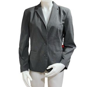 Ann Taylor Grey Long Sleeve Womens Blazor Size 8